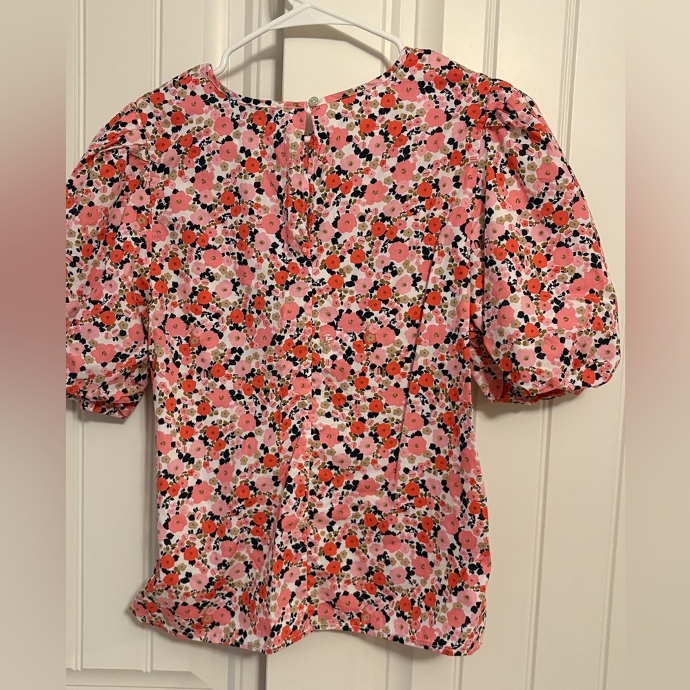 Tommy Hilfiger Ditzy Floral Puff Sleeve Top size Small - Picture 5 of 6